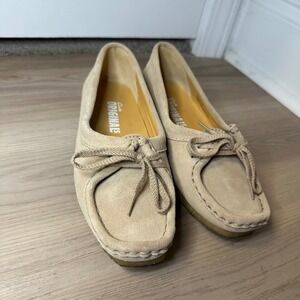 Clarks Originals 7 Women Wallabee beige suede boho Classic